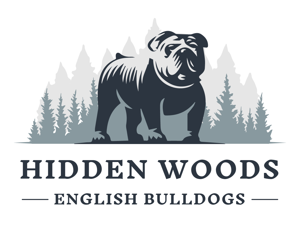 Hidden Woods English Bulldogs Logo